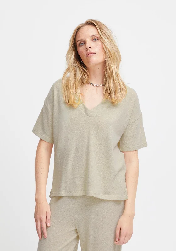 Ichi Yose Soft Touch T-Shirt, Doeskin Melange Rayon Fabric Velvet Fabric Corduroy Fabric
