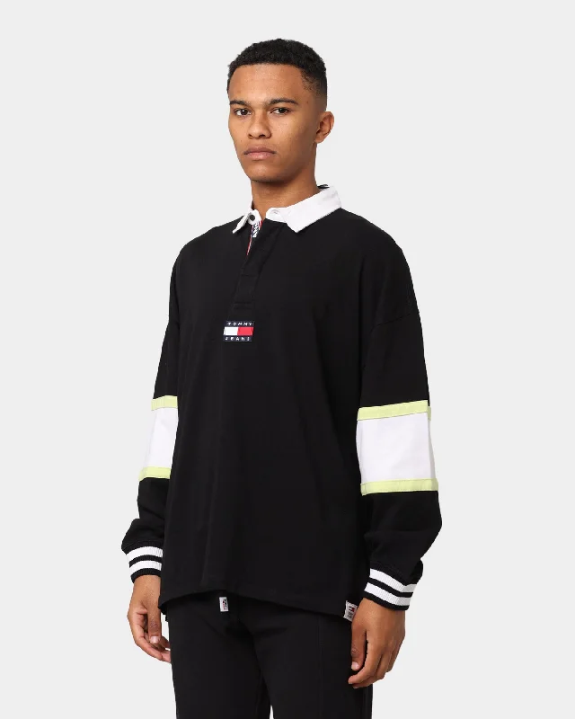 Tommy Jeans Tommy Badge Rugby Shirt Black/Multi Jersey Fabric Tulle Fabric Batik Fabric Tommy Jeans Tommy Badge Rugby Shirt Black/Multi Jersey Fabric Tulle Fabric Batik Fabric