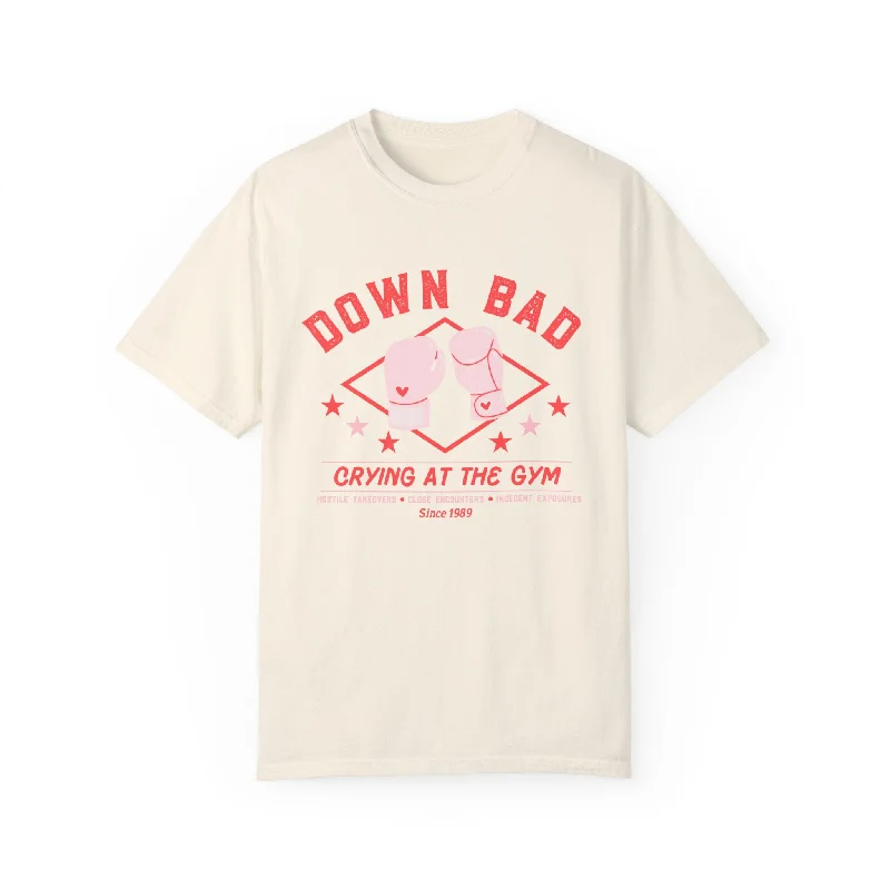 Down Bad Boxing Gloves Garment-Dyed T-shirt Spandex Blend Rayon Blend Denim Blend