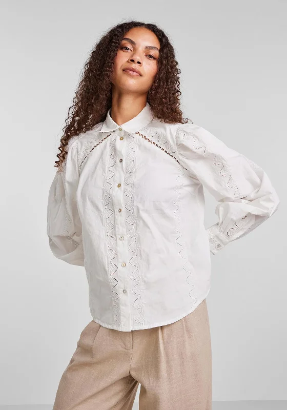 Y.A.S Kenora Embroidered Cotton Shirt, Star White Front Pockets Side Pockets Patch Pockets Y.A.S Kenora Embroidered Cotton Shirt, Star White Front Pockets Side Pockets Patch Pockets