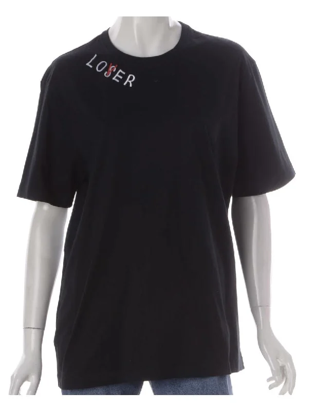 Label Roxanne Loser Love T-Shirt Graphic T-Shirt Round Neck Polyester