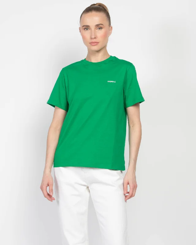 Logo Boxy T-Shirt Cashmere Blend Cotton Blend Poly Blend