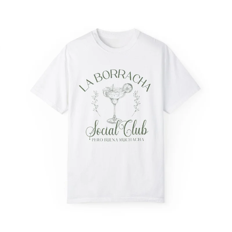 Borracha Social Club T-shirt Pero Buenas Muchachas Graphic Embroidered Appliqued