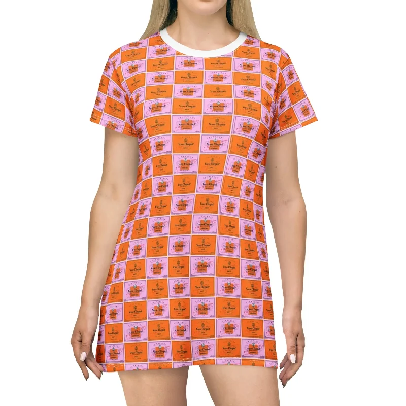 Veuve Women’s Tennis T-Shirt Dress Houndstooth Herringbone Solid