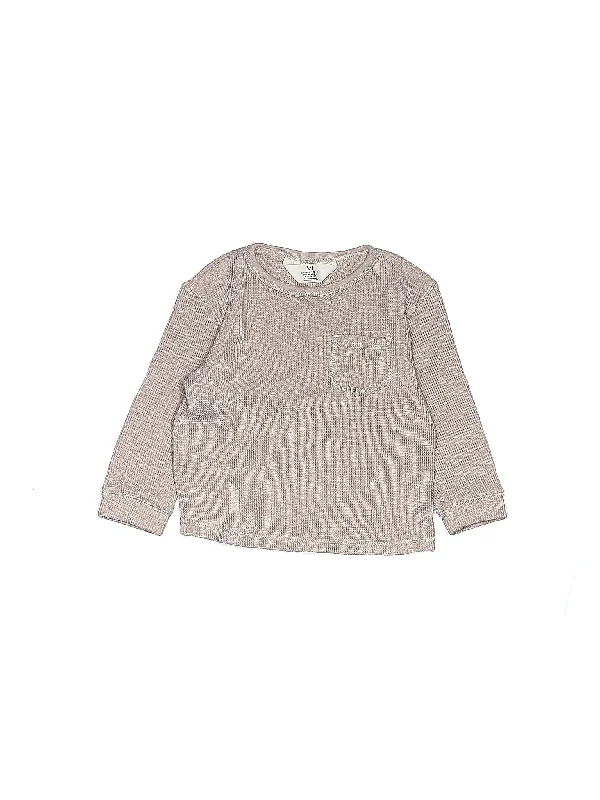 Long Sleeve T Shirt Chenille Brocade Lace