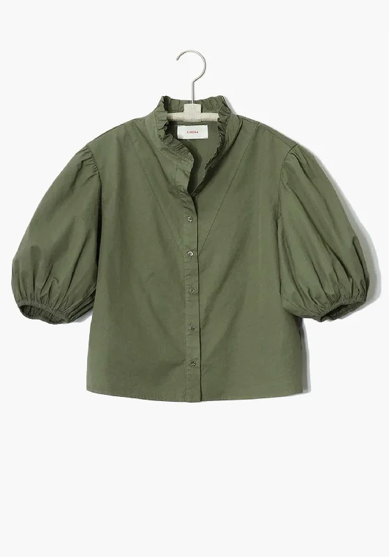 Shirt X285123 Tasha Tasha Shirt Olive Boxy Fit Fitted Loose