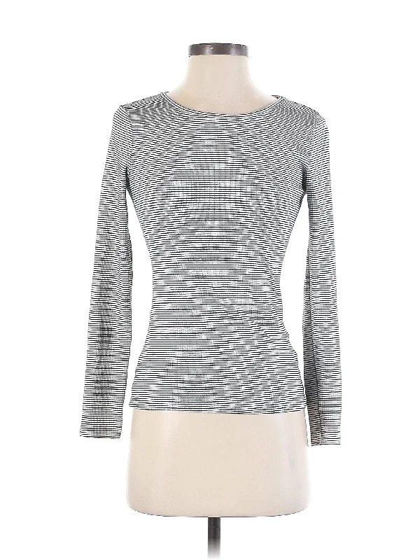 Long Sleeve T Shirt Cashmere Blend Cotton Blend Poly Blend