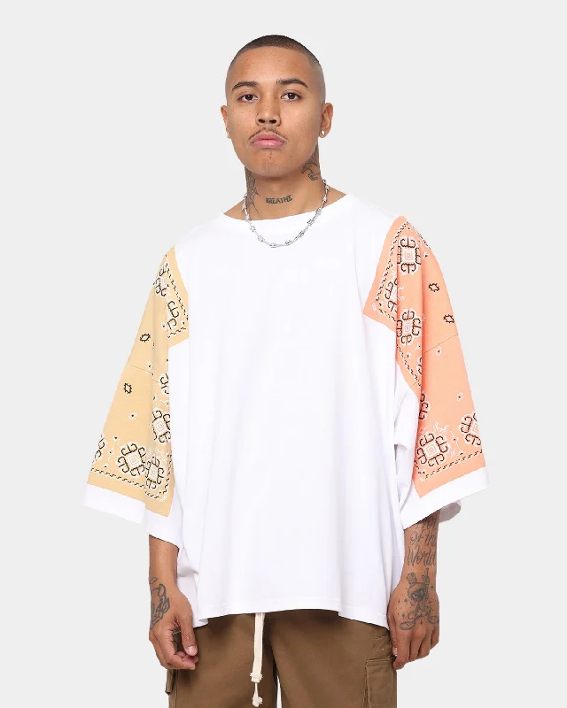 XXIII Extend Bandana T-Shirt White Sequined Glittery Shiny