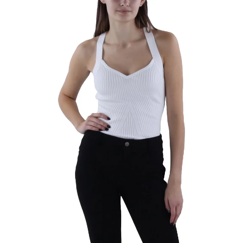 Womens Ribbed Knit Thong Bodysuit Stylish Mock Neck Bodysuit