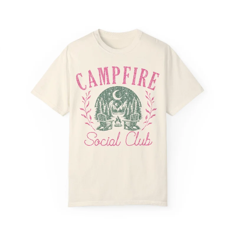 Campfire Social Club Garment-Dyed T-shirt Machine Wash Dry Clean Hand Wash