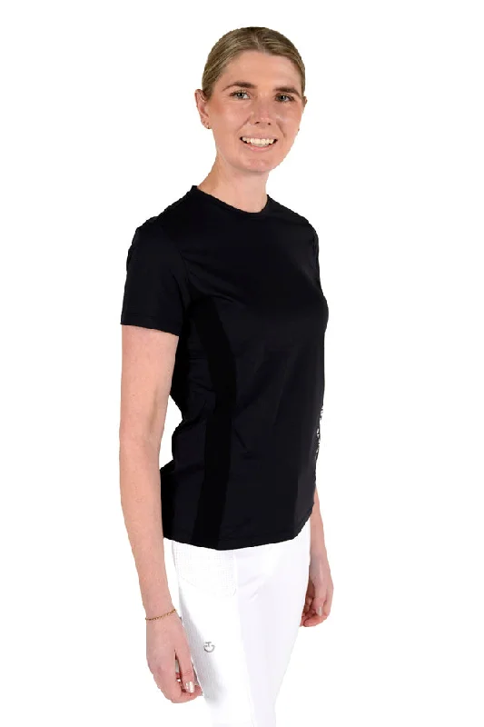 Jersey Mesh T-Shirt SS24 - Black Fleece Fabric Down Fabric Feather Fabric