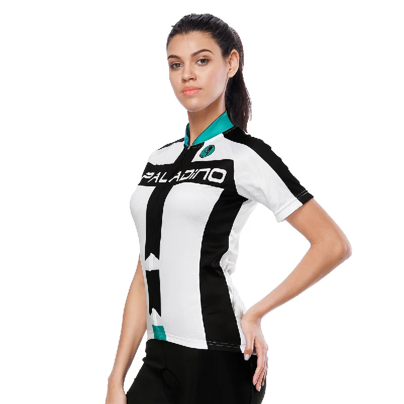 Green-collor Black-strip White Women's Cycling Short-sleeve Bike Jersey T-shirt Summer Spring Road Bike Wear Mountain Bike MTB Clothes Sports Apparel Top NO. 786 Zippered Front Buttoned Front Snap Front