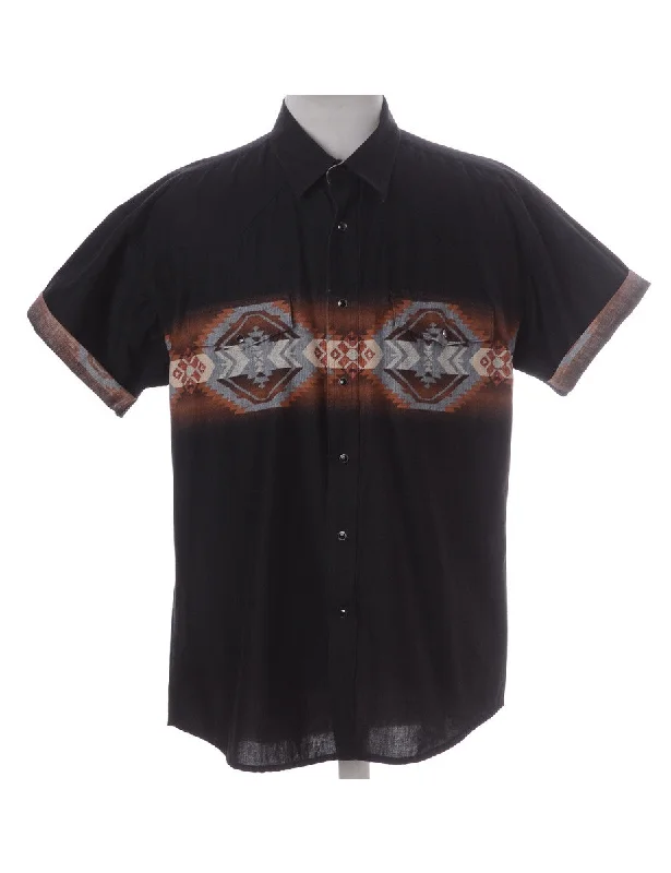 Label Roll Sleeve Upcycled Wrangler Shirt Collared Crew Neck Turtle Neck