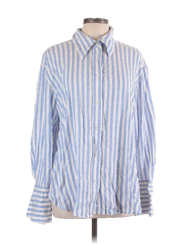 Long Sleeve Button Down Shirt Modern Contemporary Chic