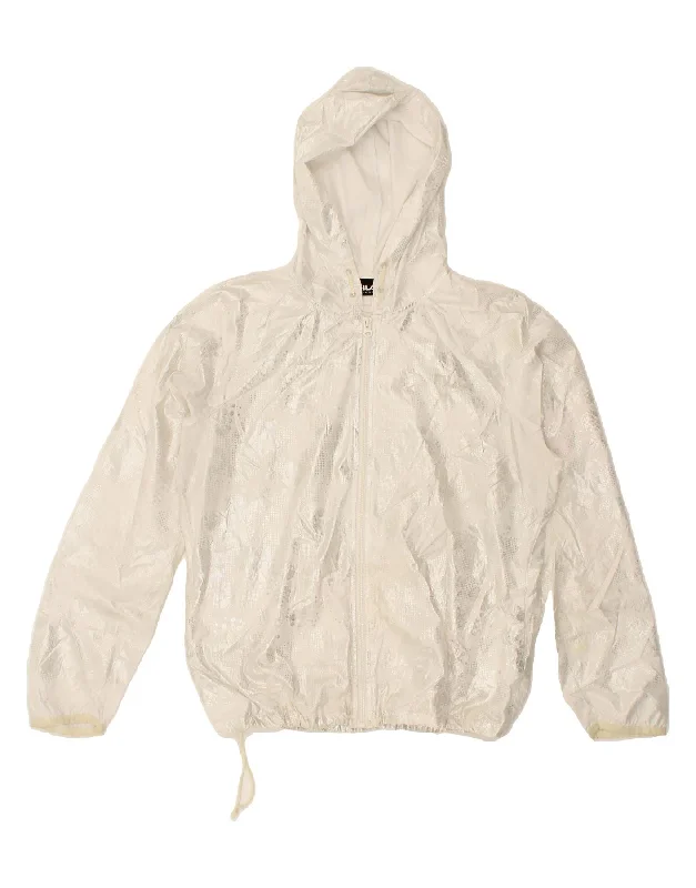 FILA Womens Abstract Pattern Hooded Rain Jacket UK 16 Large White Quilted Jacket Puffer Jacket Insulated Jacket FILA Womens Abstract Pattern Hooded Rain Jacket UK 16 Large White Quilted Jacket Puffer Jacket Insulated Jacket