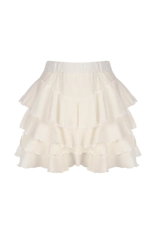 Mykonos White Skirt cashmere skirt fine