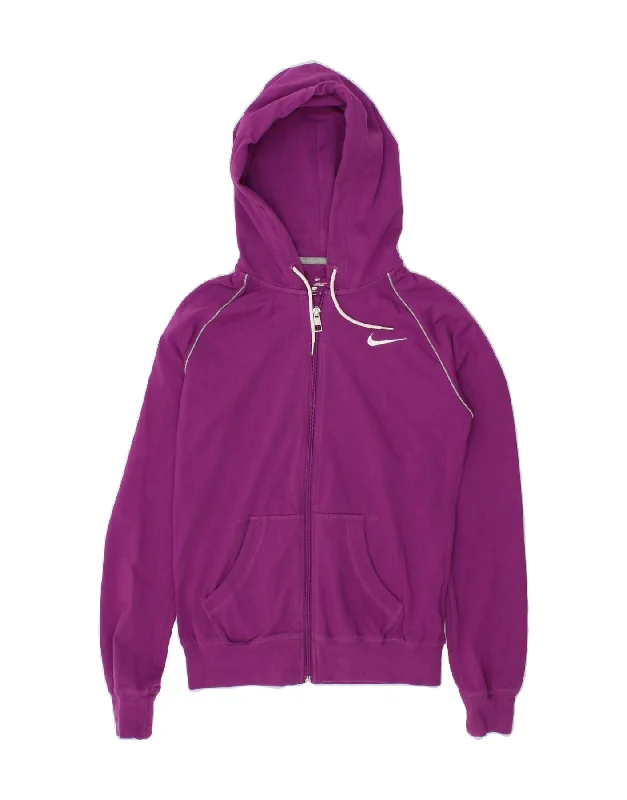 NIKE Womens Zip Hoodie Sweater UK 10 Small Purple Cotton Spandex Blend Rayon Blend Denim Blend NIKE Womens Zip Hoodie Sweater UK 10 Small Purple Cotton Spandex Blend Rayon Blend Denim Blend
