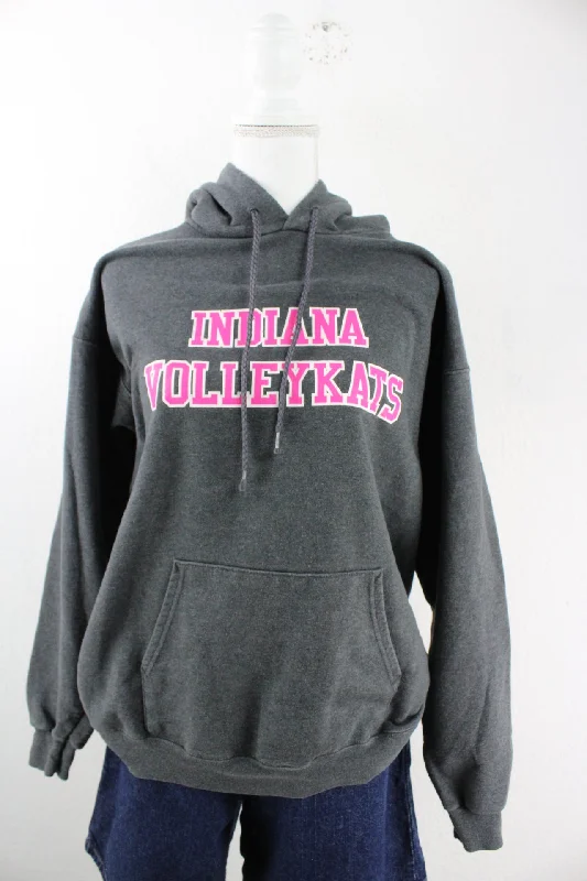 Vintage Volleykats Hoodie Hoodie with High-Low Hem Asymmetrical Trendy