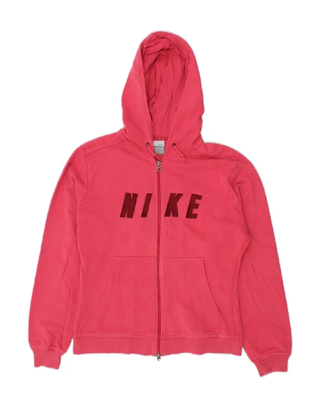 NIKE Womens Graphic Zip Hoodie Sweater UK 18 XL Pink Cotton Polka Dot Checkered Tartan NIKE Womens Graphic Zip Hoodie Sweater UK 18 XL Pink Cotton Polka Dot Checkered Tartan