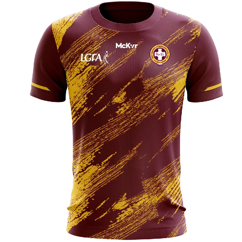 Mc Keever St Maurs LGFA Training Jersey - Adult - Maroon/Amber Player Fit Holiday Jersey Tee