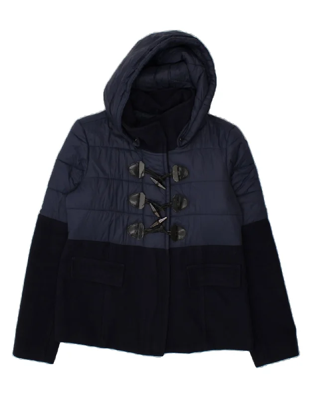 PINKO Womens Hooded Padded Jacket UK 10 Small Navy Blue Colourblock Striped Jacket Polka Dot Jacket Floral Jacket PINKO Womens Hooded Padded Jacket UK 10 Small Navy Blue Colourblock Striped Jacket Polka Dot Jacket Floral Jacket