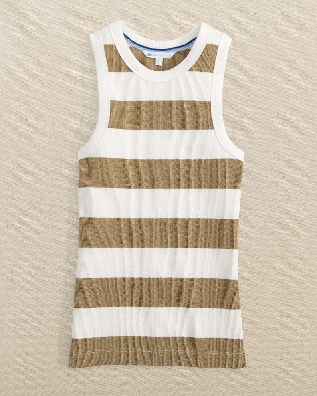 Ryan Striped Rib Tank spandex blend tank