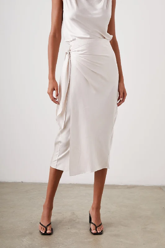 ADRIENNE SKIRT - IVORY high waist skirt