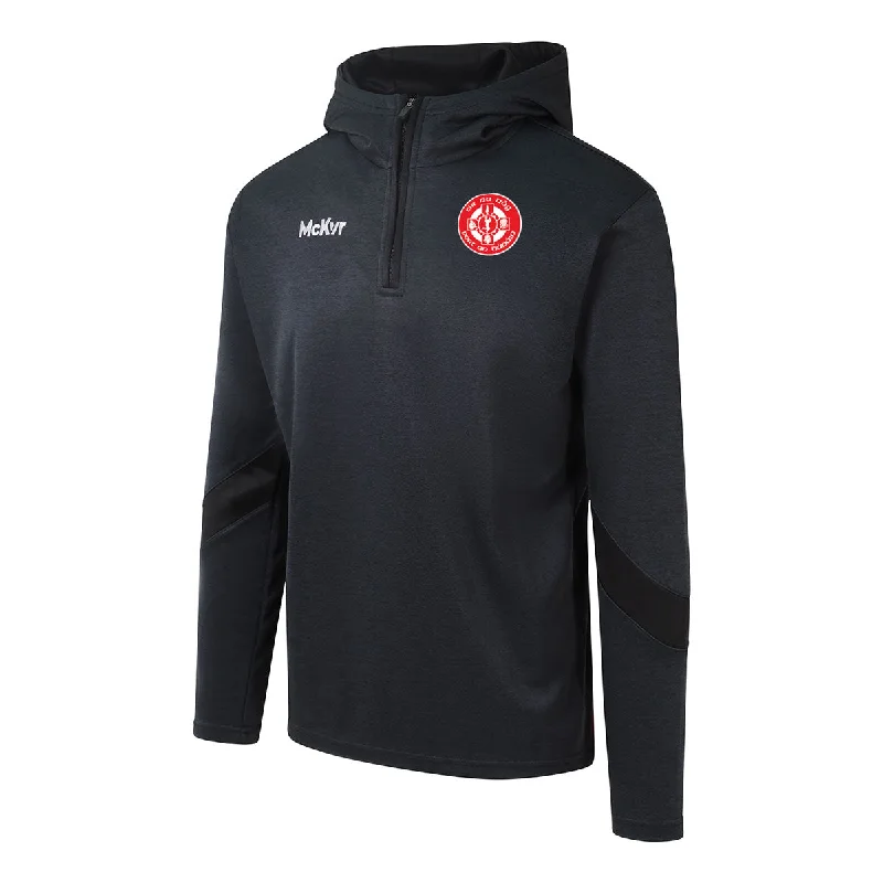 Mc Keever Tir na nOg GAA Core 22 1/4 Zip Hoodie - Adult - Black Hoodie with Drawcord Adjustable Secure