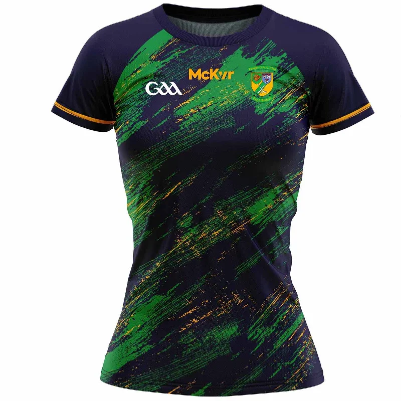 Mc Keever Faughs GAA Training Jersey - Womens - Navy Design 3 V Neck Jersey Blouse