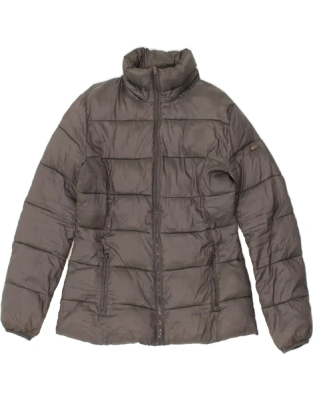 ELLESSE Womens Padded Jacket UK 18 XL Grey Polyester Notch Collar Jacket Peter Pan Collar Jacket Cowl Neck Jacket ELLESSE Womens Padded Jacket UK 18 XL Grey Polyester Notch Collar Jacket Peter Pan Collar Jacket Cowl Neck Jacket