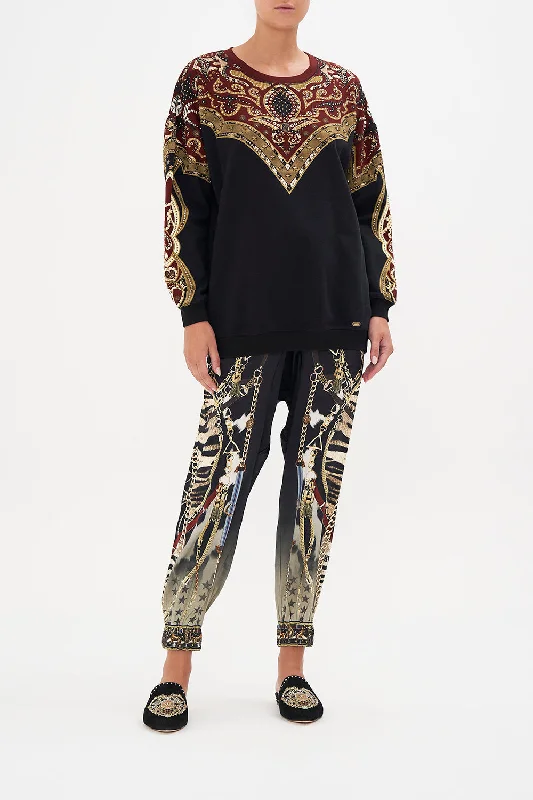 OVERSIZED SWEATER BOSS OF THE BRUMBIES Embroidered Appliqued Beaded