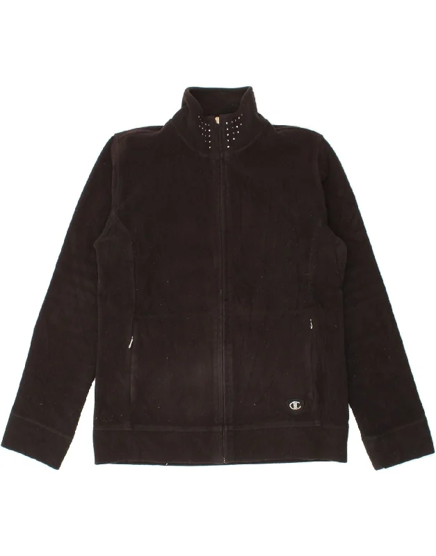 CHAMPION Womens Fleece Jacket UK 14 Medium Black Polyester Collared Jacket Crew Neck Jacket Turtle Neck Jacket CHAMPION Womens Fleece Jacket UK 14 Medium Black Polyester Collared Jacket Crew Neck Jacket Turtle Neck Jacket