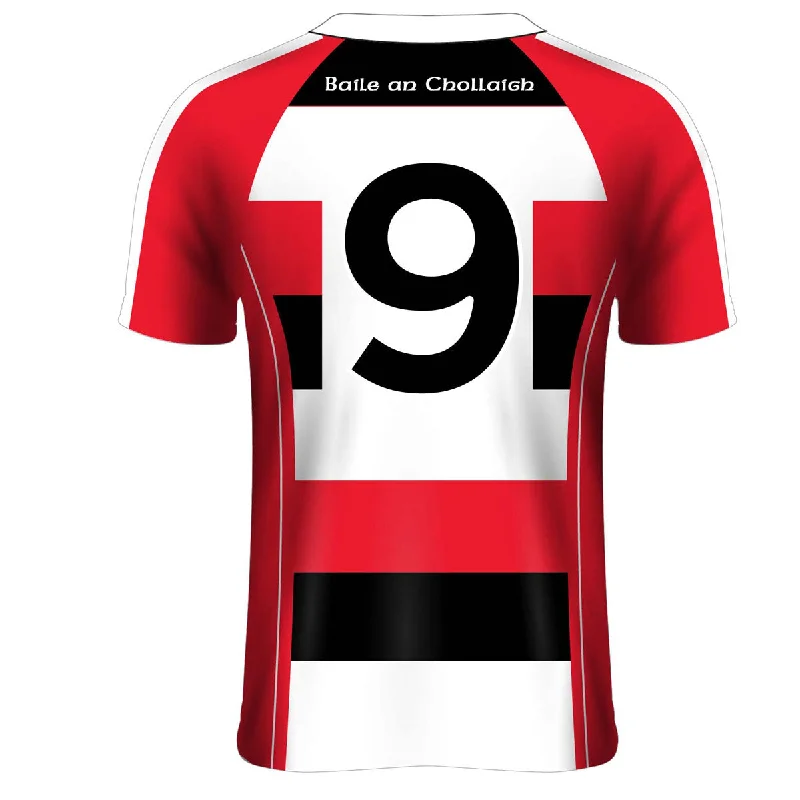 Mc Keever Ballincollig GAA Numbered Away Jersey - Adult - Red/Black Player Fit Round Neck Jersey Tee