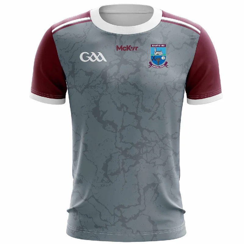 Mc Keever Argideen Rangers GAA Training Jersey - Womens - Grey/Maroon Solid Color Jersey Shirt