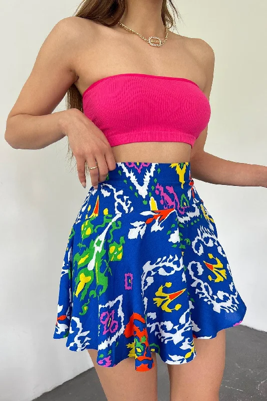Women's Blue Green Viscose Fabric Summer Shorts Skirt 1905 lace skirt romantic
