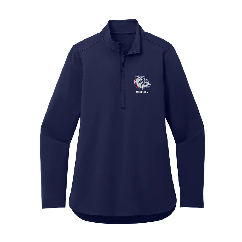 Gonzaga - NCAA Women's Soccer : Michaela McCollum - Women's Premium Quarter Zip Jacket Quilted Jacket Puffer Jacket Insulated Jacket Gonzaga - NCAA Women's Soccer : Michaela McCollum - Women's Premium Quarter Zip Jacket Quilted Jacket Puffer Jacket Insulated Jacket