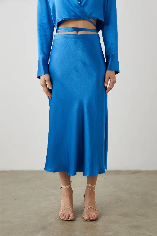 ANYA SKIRT - COBALT corduroy skirt durable