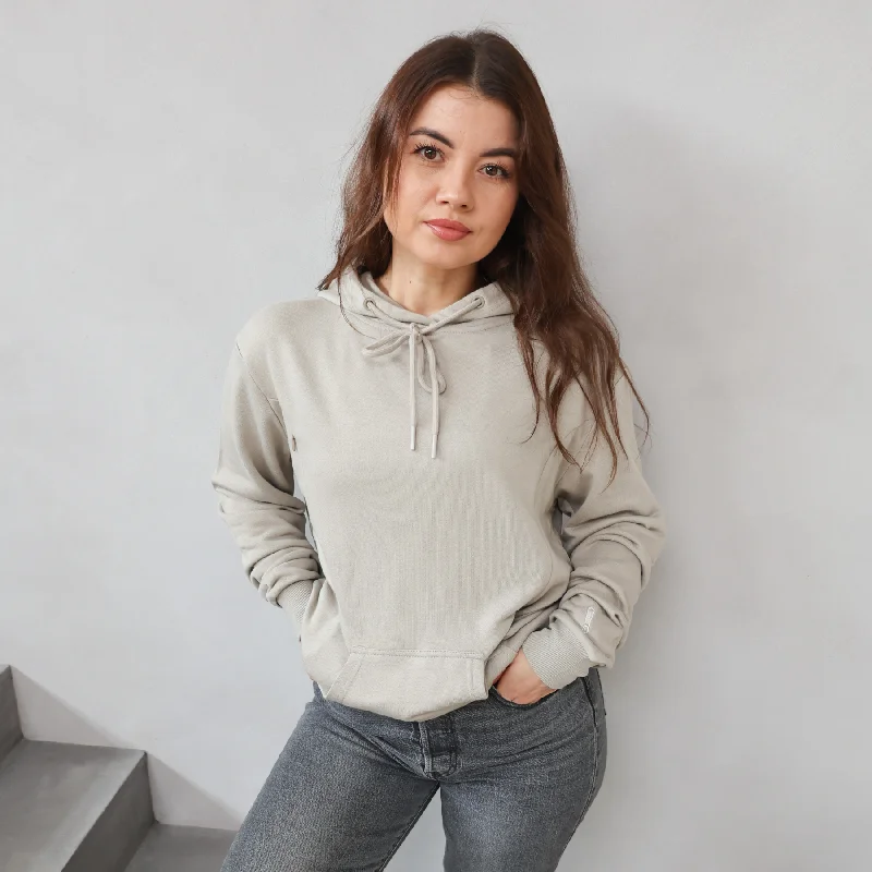 Bamboo Breastfeeding Hoodie - Taupe Hoodie with Slim Fit Tailored Modern