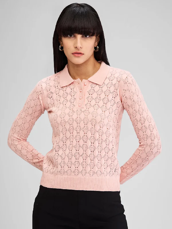 Spykar Red Full Sleeves Regular Fit Solid Sweater For Women Cashmere Blend Cotton Blend Poly Blend Spykar Red Full Sleeves Regular Fit Solid Sweater For Women Cashmere Blend Cotton Blend Poly Blend