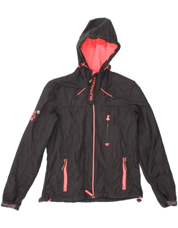 SUPERDRY Womens Windtrekker Hooded Windbreaker Jacket UK 14 Medium Grey Fitted Jacket Loose Jacket Oversized Jacket SUPERDRY Womens Windtrekker Hooded Windbreaker Jacket UK 14 Medium Grey Fitted Jacket Loose Jacket Oversized Jacket