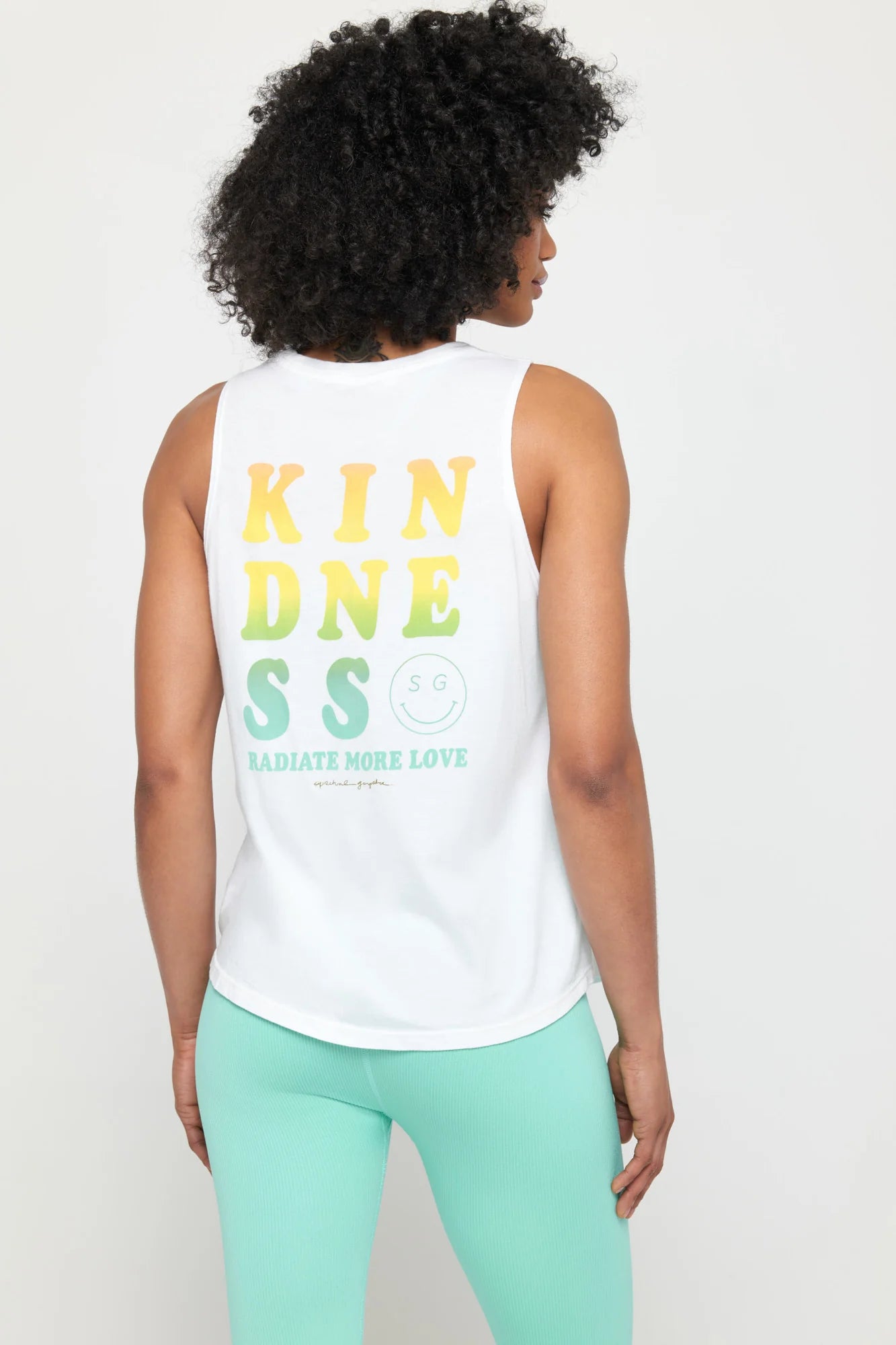 Radiate Kindness Jade Tank lounge tank top