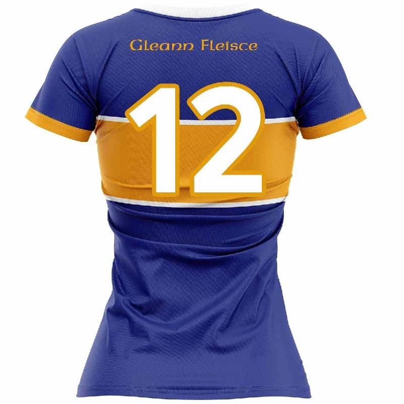 Mc Keever Glenflesk LGFA Numbered Playing Jersey - Womens - Royal/Amber Winter Jersey Top