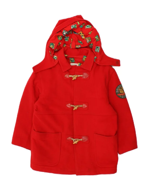 BENETTON Womens O12 Hooded Duffle Jacket uk 18 XL Red Wool Stand-Up Collar Roll-Neck Collar Turtle Neck BENETTON Womens O12 Hooded Duffle Jacket uk 18 XL Red Wool Stand-Up Collar Roll-Neck Collar Turtle Neck