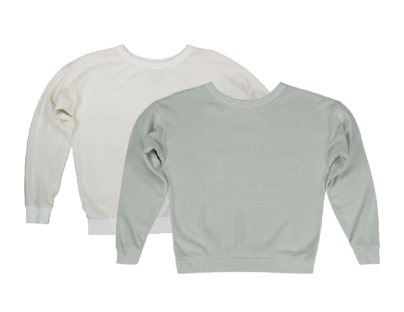 Jungmaven | Crux Cropped Sweatshirt | Seafoam Green or Washed White Hoodie with Applique Textured Unique Jungmaven | Crux Cropped Sweatshirt | Seafoam Green or Washed White Hoodie with Applique Textured Unique