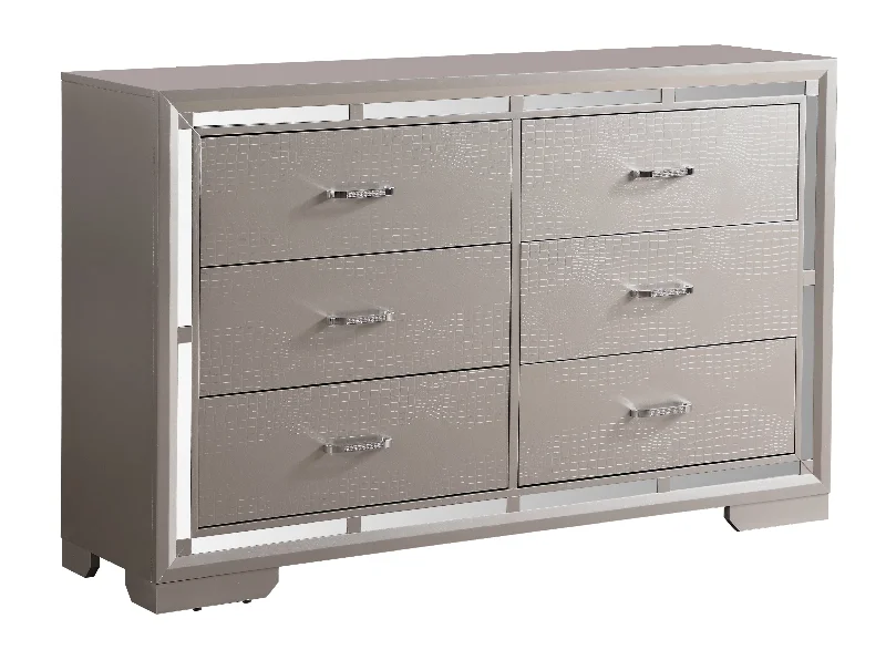 Glory Alana G6800-D Dresser , Silver Champagne G6800-D Tunics Formal black