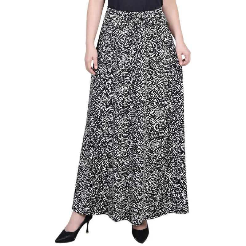 NY Collection Womens Petites Long Maxi Skirt denim skirt classic