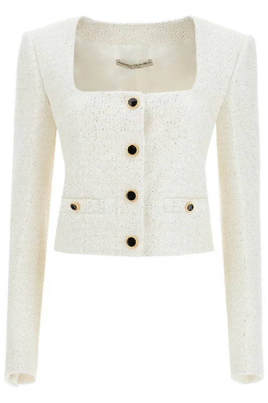 tweed jacket with sequins embell FABX3839 F4364 WHITE Quilted Jacket Puffer Jacket Insulated Jacket tweed jacket with sequins embell FABX3839 F4364 WHITE Quilted Jacket Puffer Jacket Insulated Jacket