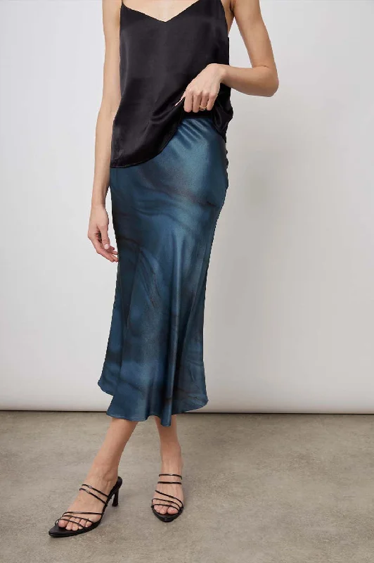 ANYA SKIRT - BLUE COAST cashmere skirt soft