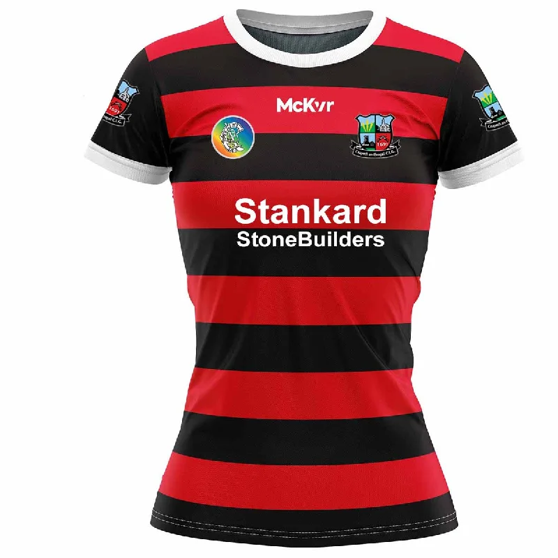 Mc Keever Cappataggle Camogie Home Jersey - Womens - Red/Black Soft Jersey Shirt