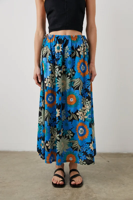 BEECH SKIRT - AZUL WILDFLOWER low waist skirt